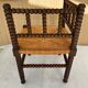 Corner chair wood turned vintage, 50-60s