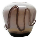 Vase, modernisme polonais, verre violet, conçu par J. Słuczan-Orkusz, Pologne, années 1970