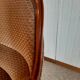 2-seater Louis XV style sofa - arched legs - Art Deco patterned velvet fabric - Beige