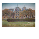 Rolf Rafflewski: the Louvre Museum, original signed lithograph.