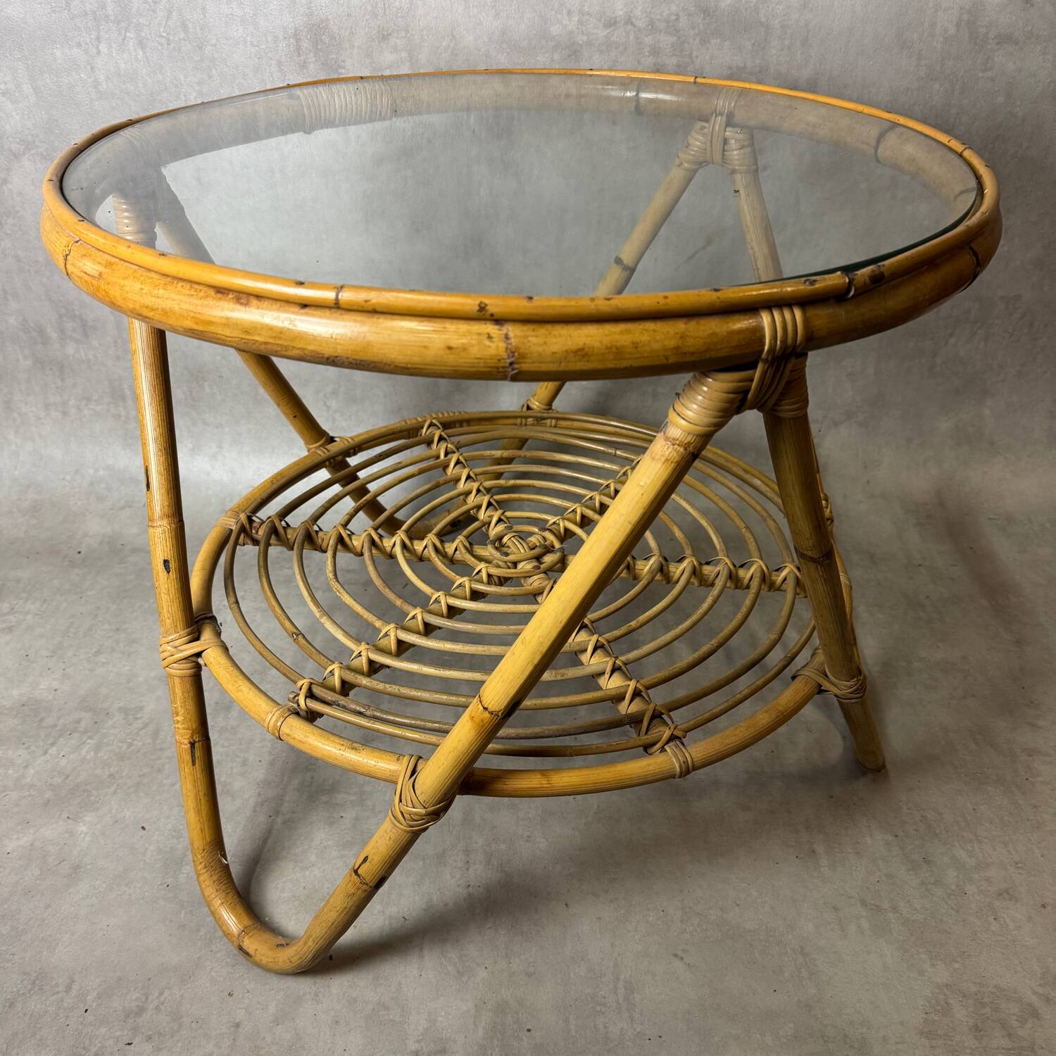 Rattan Coffee Table from the 60s