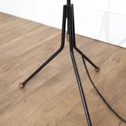 Lampadaire tripode en metal et laiton, 1970