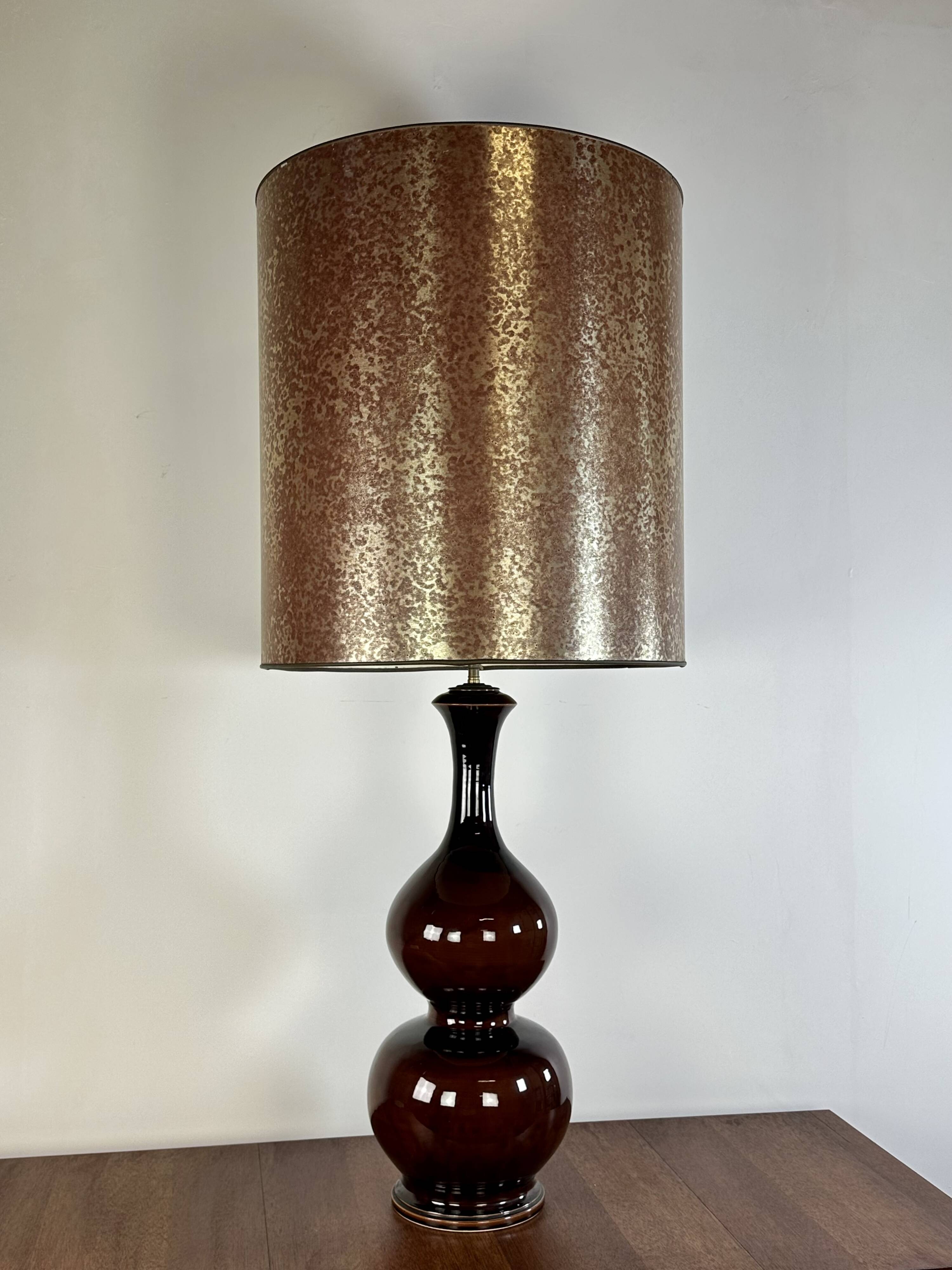 Vintage 70's glazed ceramic lamp