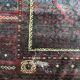 Handmade handmade Afghan Belutch vintage carpet 122x206 cm