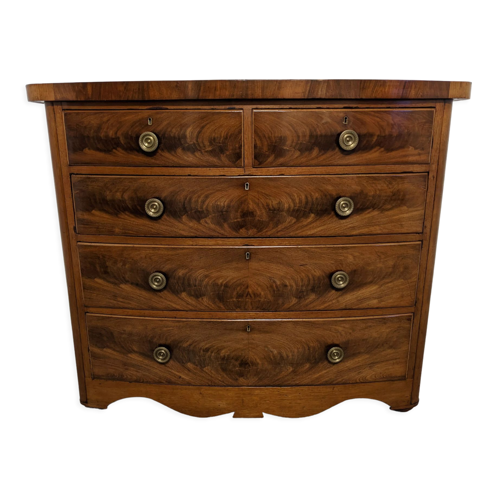 English mahogany chest of drawers circa 1900