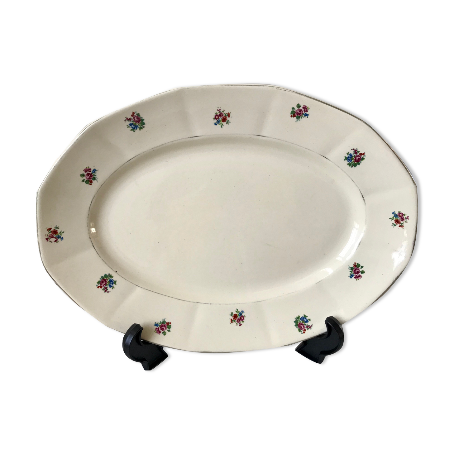 Oval dish Digoin Sarreguemines years 40-50