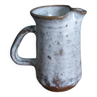 Stoneware pitcher from Berry signed Les Poteries de la Vallée Noire.