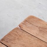 Brutalist oak mid-century belgium sleeper coffee table