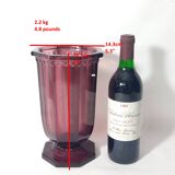 Large art deco vase in amethyst glass from luxval - val saint lambert