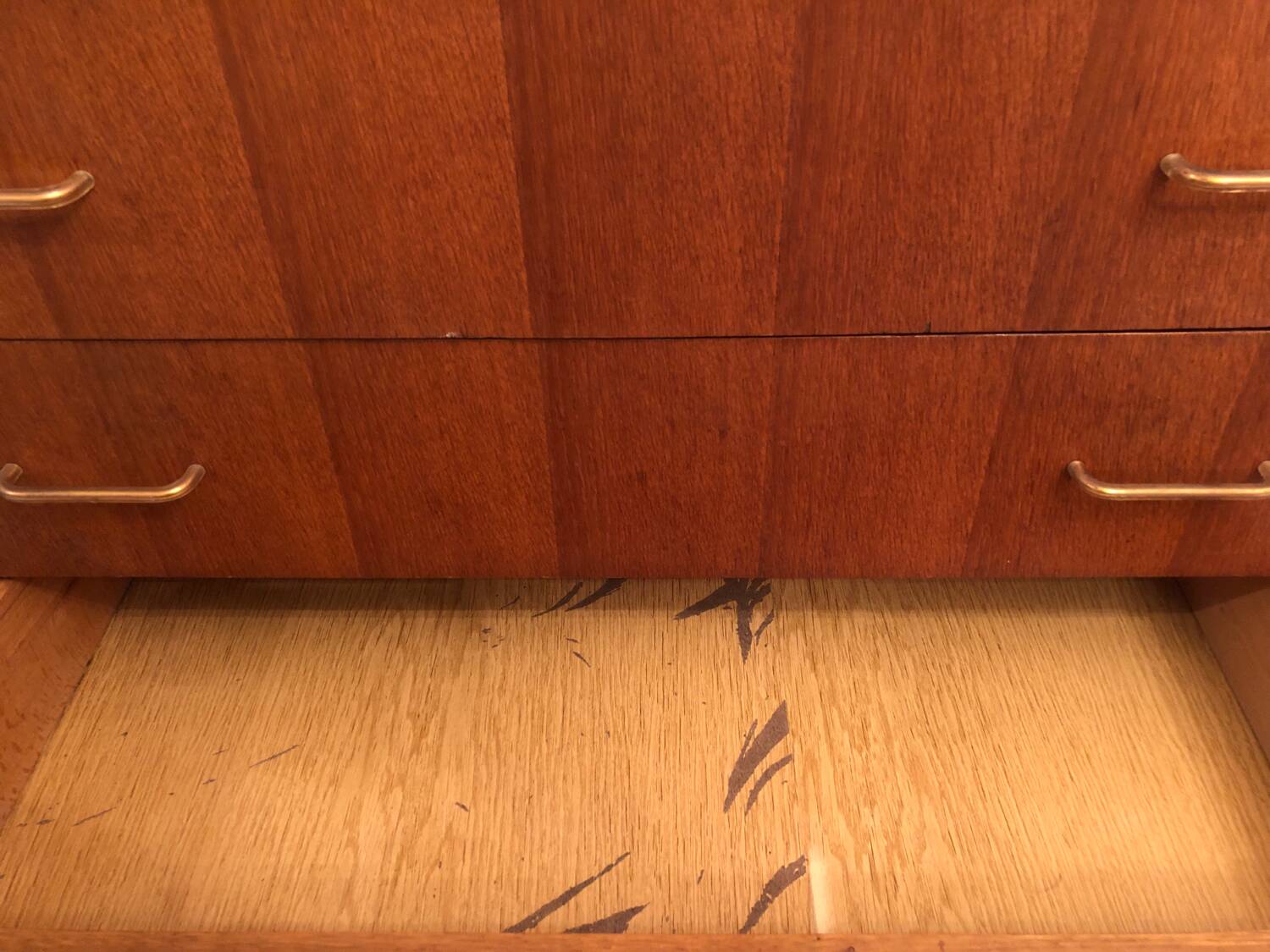 Scandinavian wooden chest of drawers from the 1960s