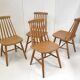 Suite de 4 chaises scandinaves vintage 1960