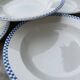 Opaque blue checkered plates Sarreguemines