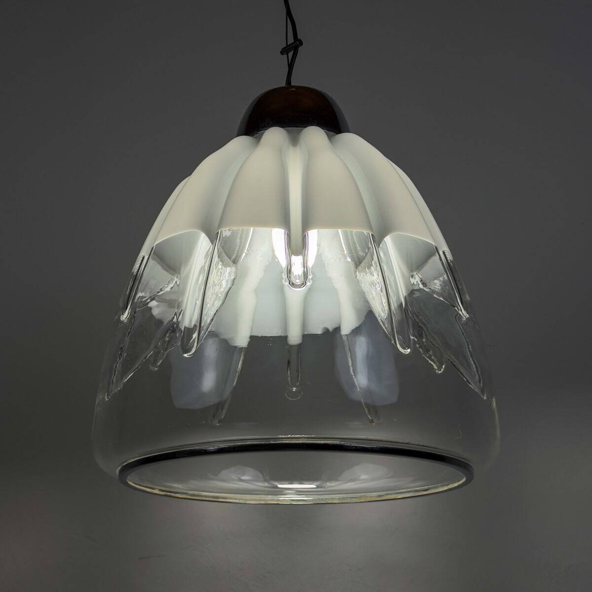 Lampe suspension en verre de Murano par Toni Zuccheri pour VeArt, Italie, années 1960