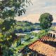 Paysage de village signé Faucher