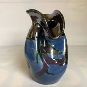 Iridescent modernist vase by Thomas Buxo