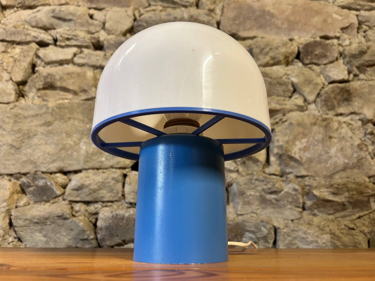 Lampe champignon en métal et résine 1970