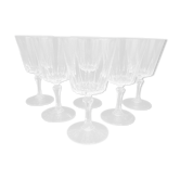 Series of 6 crystal glasses