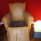 Fauteuil club art déco de 1940 en skaï