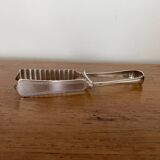 Silver asparagus tongs with Minerva hallmark, 19th century