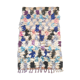Small reversible colorful Boucherouite Moroccan rug