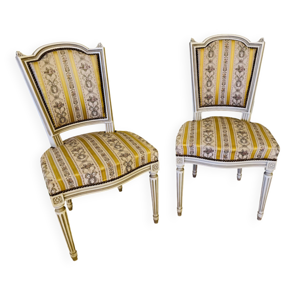 Paire de chaises de style Louis XVI – élégantes et raffinées