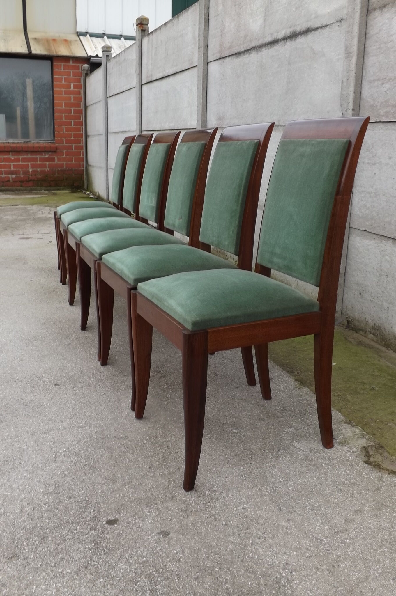 6 chairs  Gaston fish art deco 1930/1940