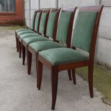 6 chairs  Gaston fish art deco 1930/1940