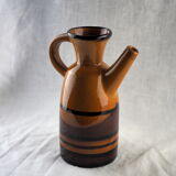 Water pitcher, vibe sixties black and ochre - anonymous - 50s / 60s