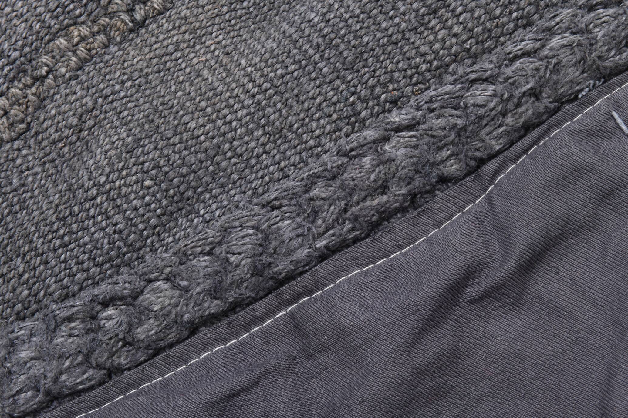 5x8 Anthracite Grey Handwoven Vintage Kilim Rug, 159x235 Cm