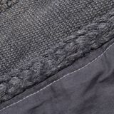 5x8 Anthracite Grey Handwoven Vintage Kilim Rug, 159x235 Cm