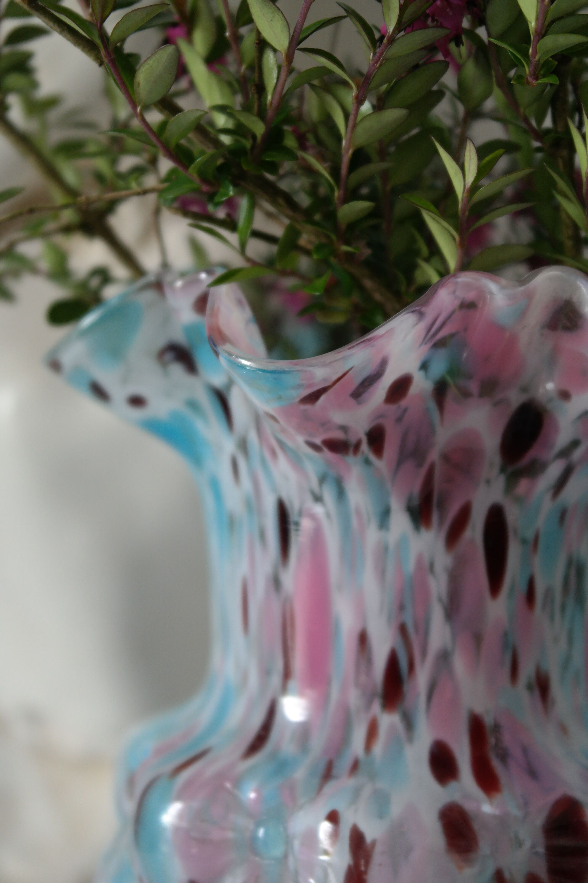 Blue Clichy glasswork vase