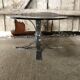 Old coffee table design chrome foot curved