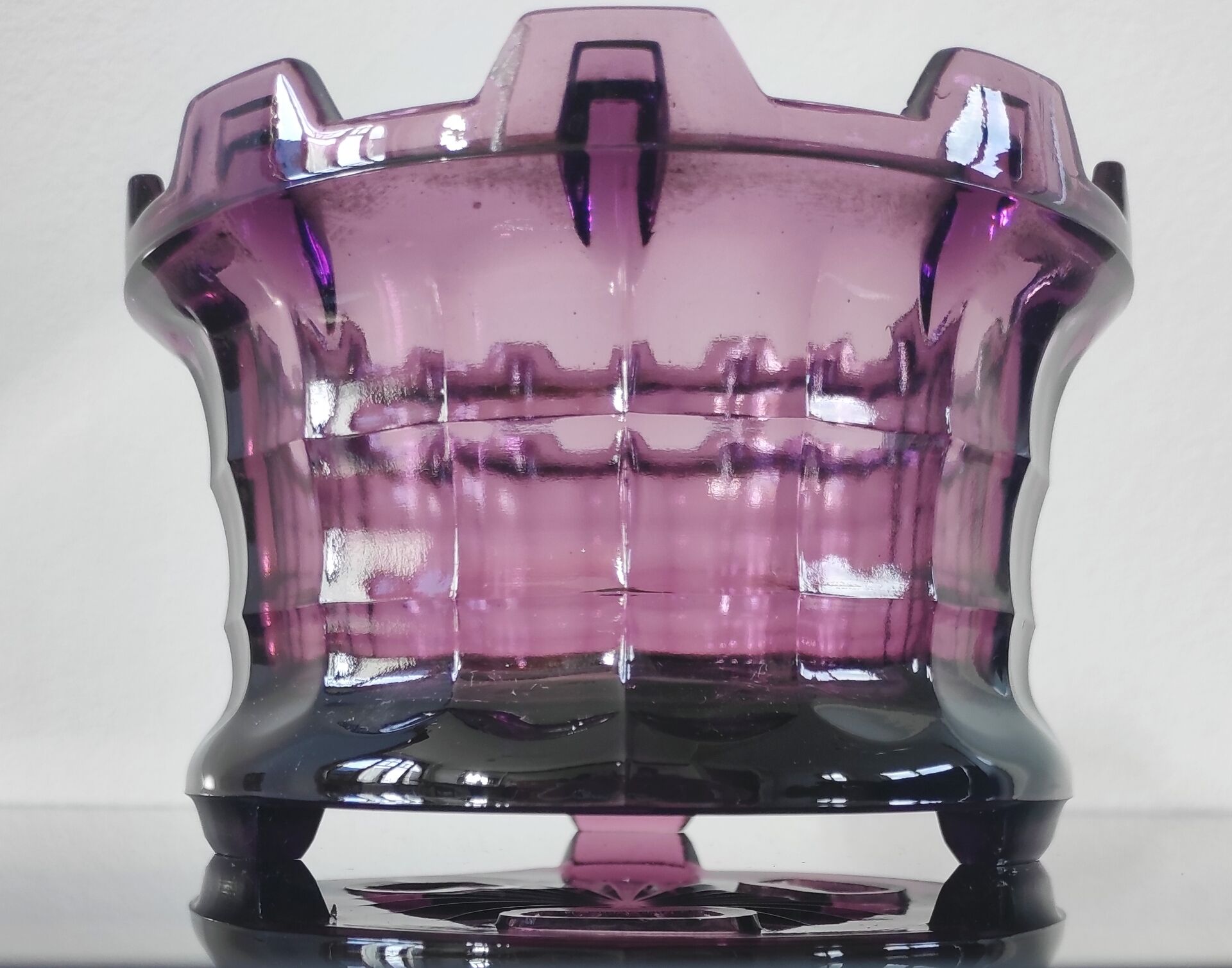 Brutalist glass cache-pot or lantern