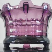 Cache-pot ou photophore brutaliste en verre