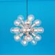 Large chrome space-style Atomium Sputnik chandelier by Kalmar, Austria, 1970s.