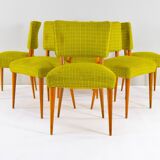 Dining Set Danish Teak and Textile Chairs 50s