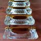 5 antique glass handles
