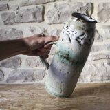 Enameled ceramic pitcher