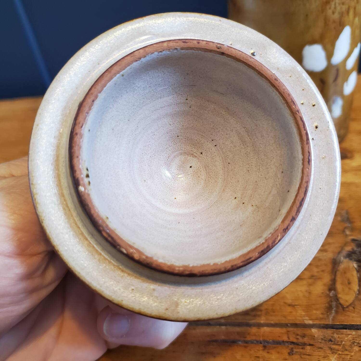 Pot signed La Roue Vallauris in ceramic