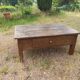 Rustic solid oak coffee table farmhouse initials J C