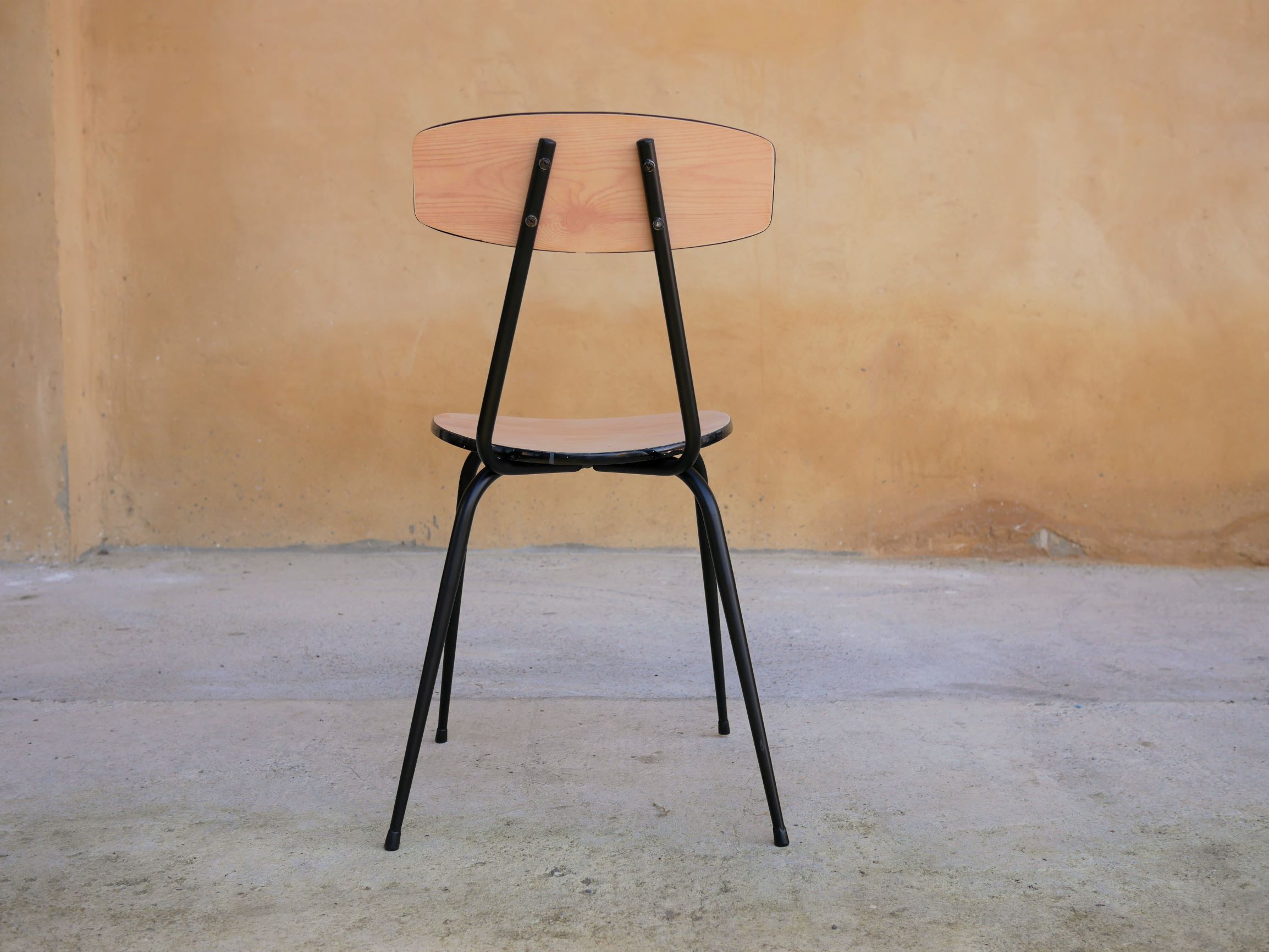 Vintage black metal chair