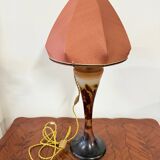 Art Nouveau mushroom lamp – Émile Gallé – Floral pansy decoration