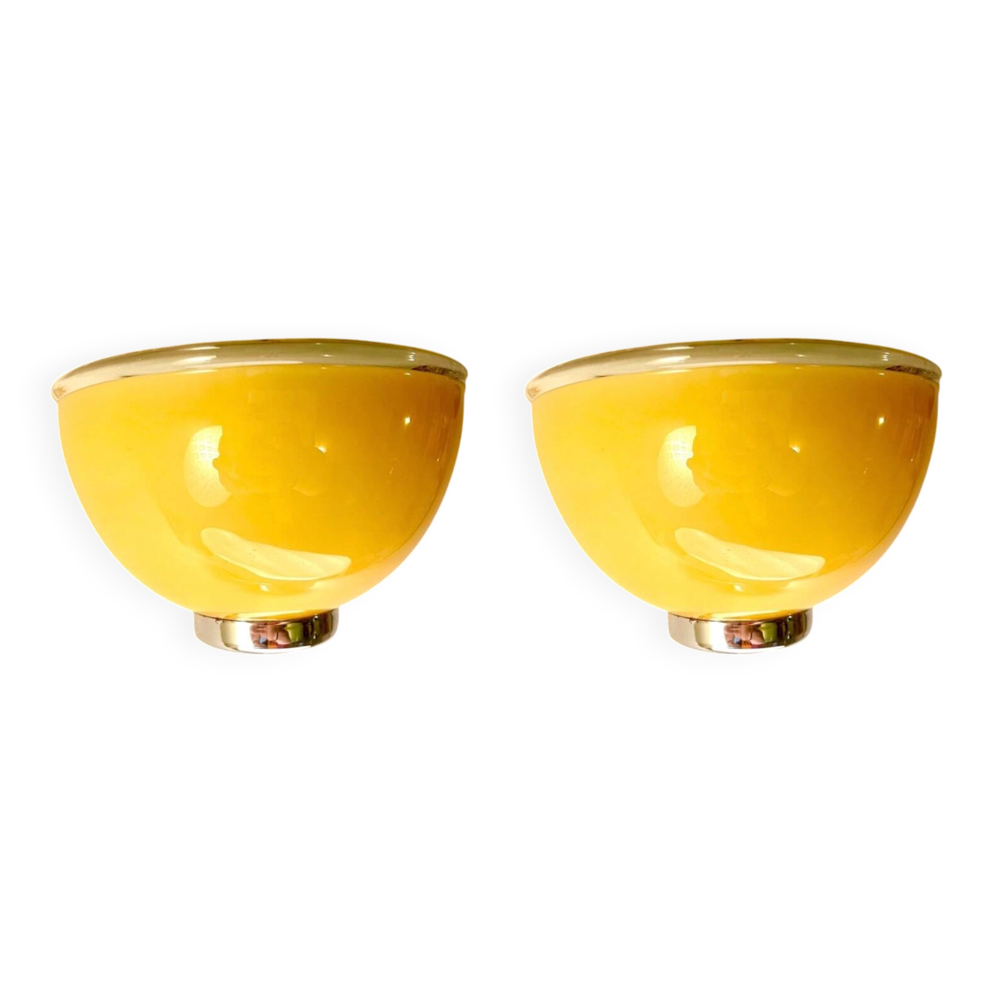 Pair of Murano glass wall lights by Vistosi for Artemide, Italy 1980.