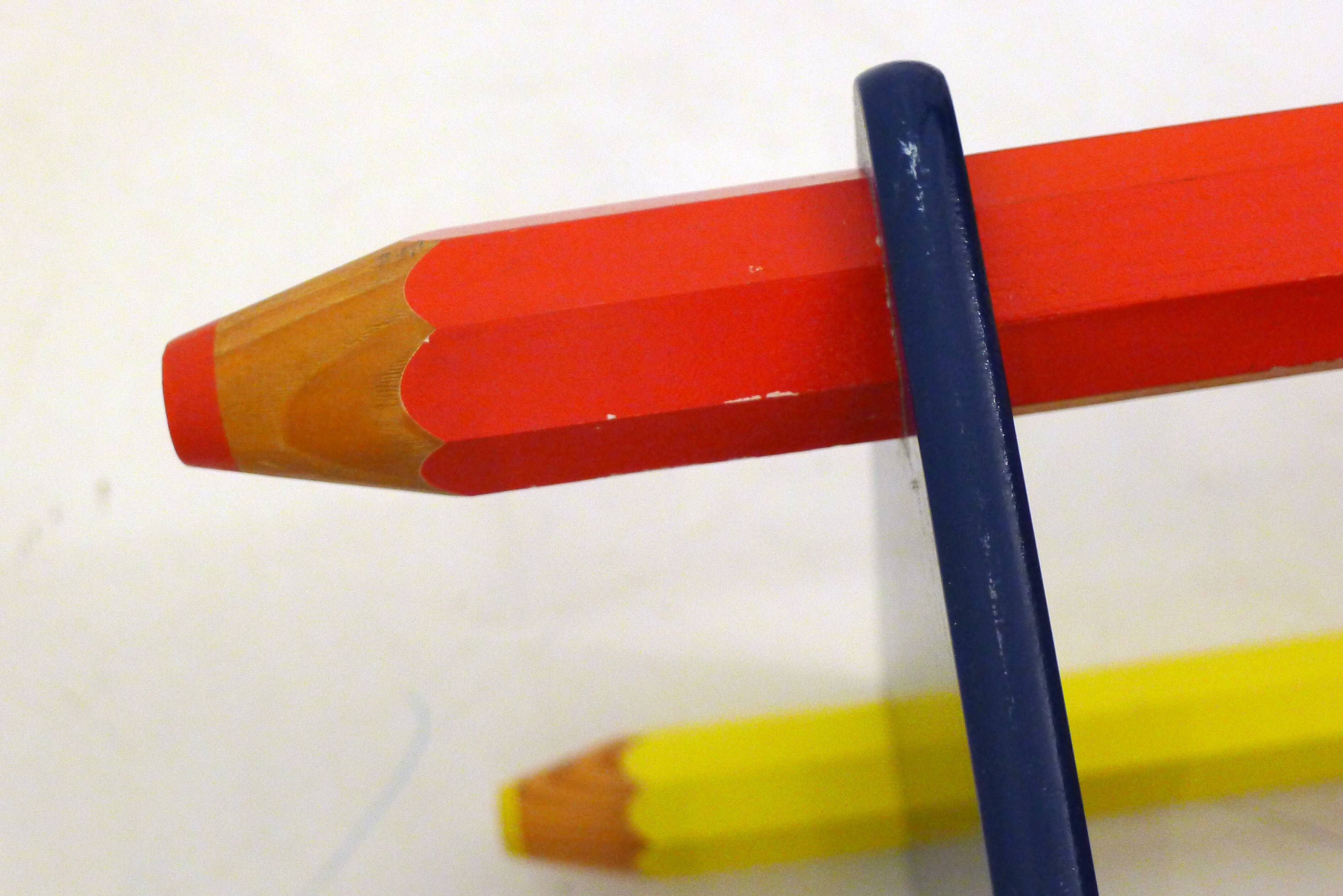 Side table / bedside table Colourful crayons 1980s