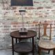 Designer lamp in chrome metal and Altuglass 1990s Ht 85 cm