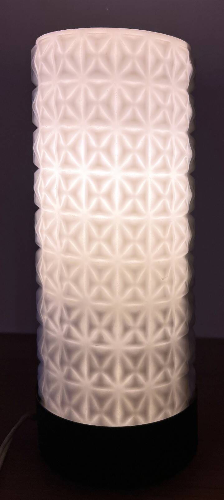 Mazda lamp with opaline glass and patterns
