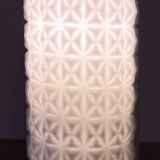 Mazda lamp with opaline glass and patterns