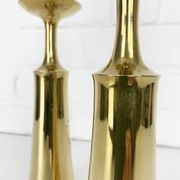 Pair of Scandinavian brass candle holders Jens Harald Quistgaard Dansk Design Denmark 1960-70