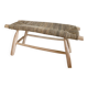 Eucalyptus wood bench and braided doum.