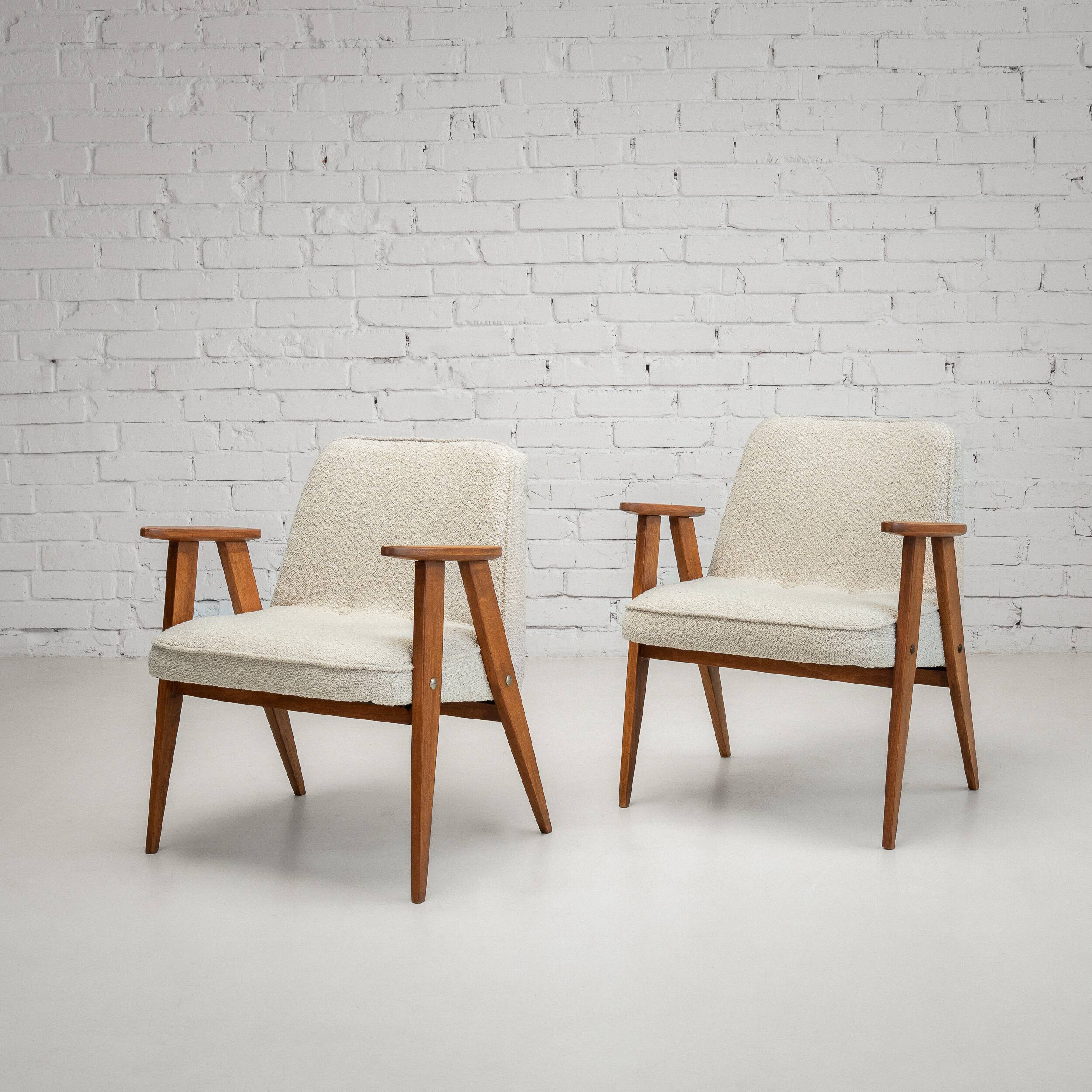 Restored vintage Chierowski 366 armchair, mid-century modern